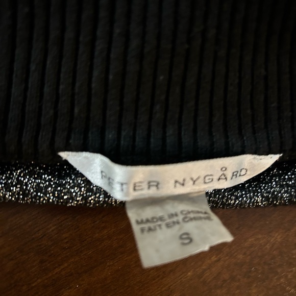 Silver knit sleeveless turtleneck top by Peter Nygard size S - Picture 3 of 3